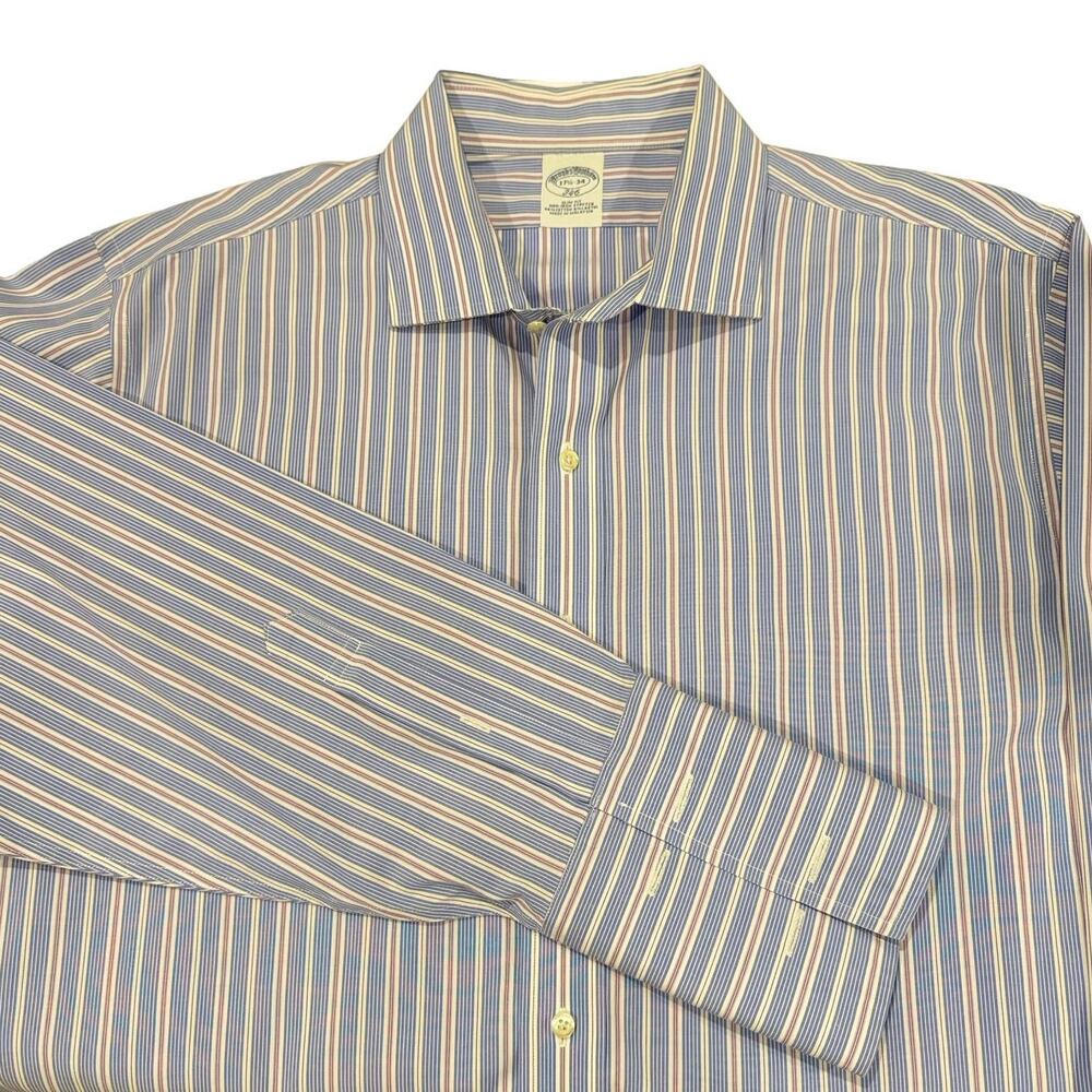 Brooks Brothers 346 Men’s 17.5-34 Slim Fit Button Down Long Sleeve Shirt